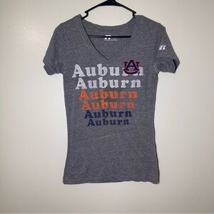 Auburn University Gray V-Neck T-Shirt